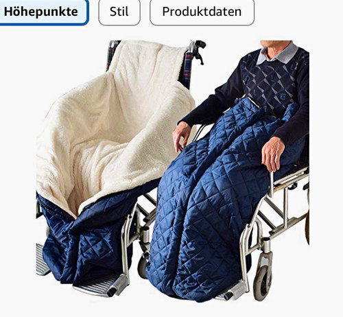 Rollstuhl fußsack blau weiß - rollstuhl-fußsack, blau/weiß