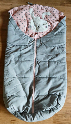 Kinderwagen fußsack grau - kinderwagen-fußsack, grau/rosa