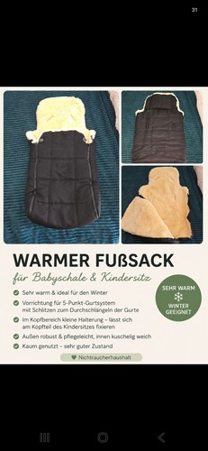 Winterfußsack aus echtem