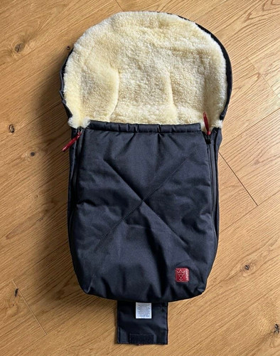 Fußsack schwarz beige mit - fußsack, schwarz/beige
